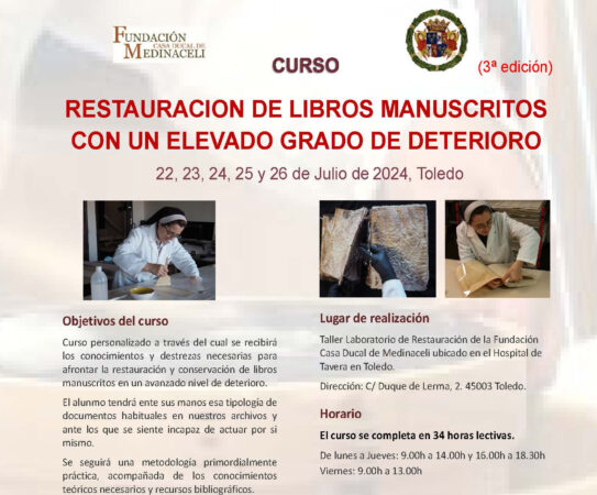 Cartel Curso restauración